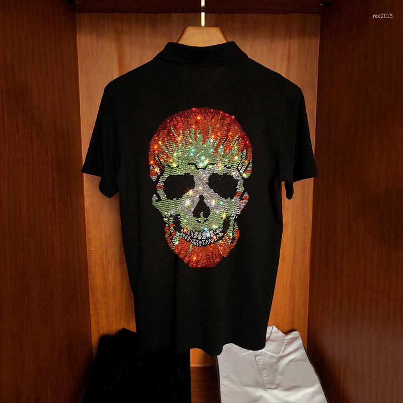 Men's Polos Luxury Craft Korean Version Polo Shirt Soft Fashion Slim Short Sleeve Skull Drilling Pattern, As shown asian size
Men's Polos Luxury Craft Korean Version Polo Shirt Soft Fashion Slim Short Sleeve Skull Drilling Pattern, As shown asian size