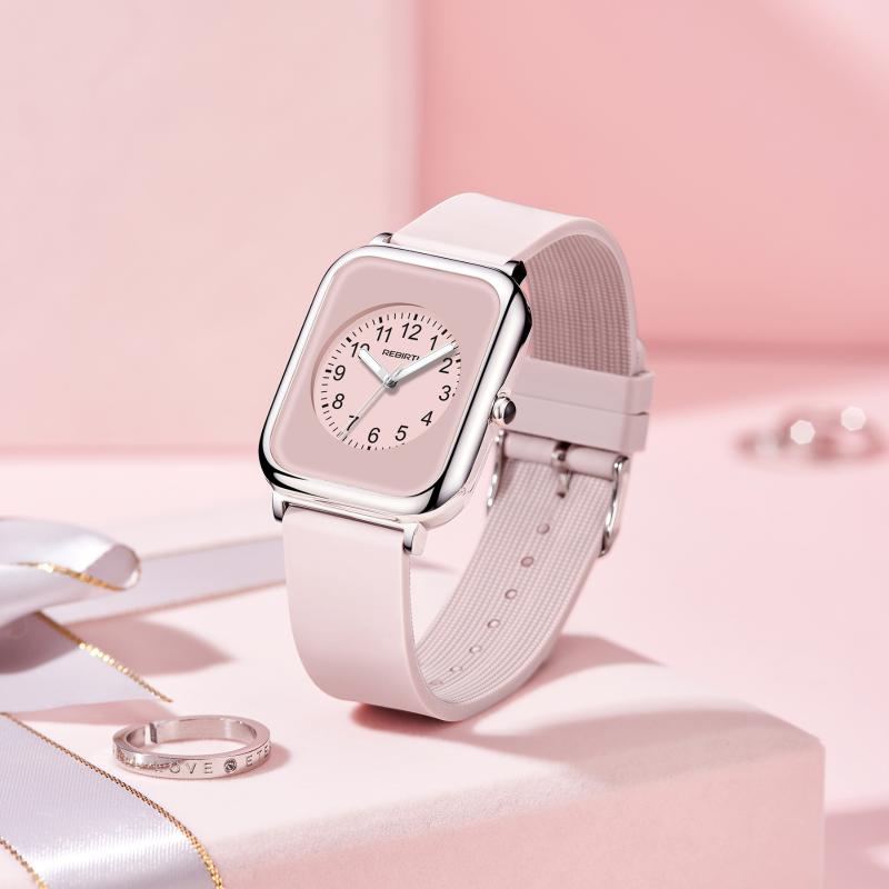 Wristwatches Classic Pink Rubber Women Bracelet Watches Top Brand Square Quartz Small Ladies Wristwatch Gifts Relogio Feminino Zegarek Damsk, Black
Wristwatches Classic Pink Rubber Women Bracelet Watches Top Brand Square Quartz Small Ladies Wristwatch Gifts Relogio Feminino Zegarek Damsk, Black