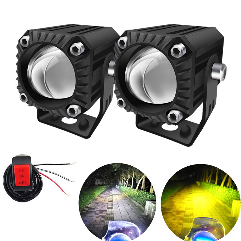 2PCS Motorcycle Auxiliary Headlight Spotlight LED Projector Lens Yellow White Mini LED Driving Lamp Fog Light
2PCS Motorcycle Auxiliary Headlight Spotlight LED Projector Lens Yellow White Mini LED Driving Lamp Fog Light