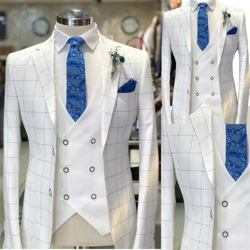 Men's Suits 3 Pieces White Men Check Pattern Wedding Tuxedo Party Wear Customized Handsome Coat Vest Pant, Black
Men's Suits 3 Pieces White Men Check Pattern Wedding Tuxedo Party Wear Customized Handsome Coat Vest Pant, Black