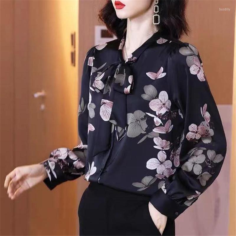 Women's Blouses Women Floral Chiffon Spring Summer Shirts Long Sleeve Elegant Bow-Knot Ladies Fashion Loose Top Blusas MM1053, Black
Women's Blouses Women Floral Chiffon Spring Summer Shirts Long Sleeve Elegant Bow-Knot Ladies Fashion Loose Top Blusas MM1053, Black