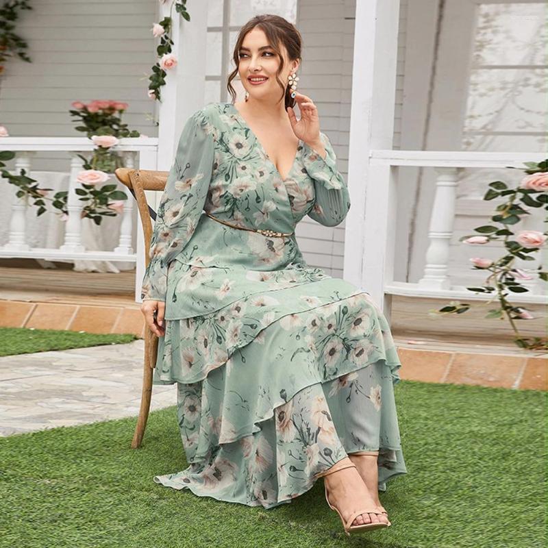 Plus Size Dresses Women Large Maxi Casual Elegant Party Evening 2022 Summer Long Sleeve Floral Oversize Festival Clothing, Green
Plus Size Dresses Women Large Maxi Casual Elegant Party Evening 2022 Summer Long Sleeve Floral Oversize Festival Clothing, Green