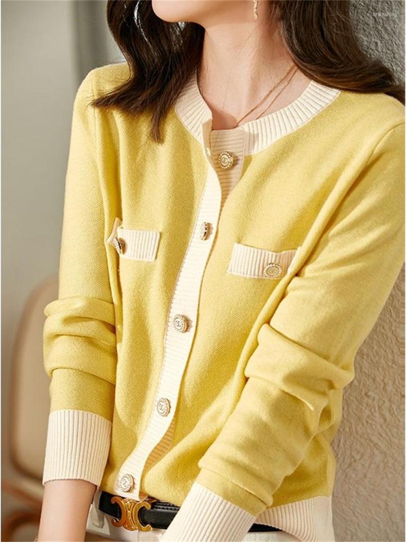 Women's Knits Women Winter Autumn Style Knitted Cardigans Sweater Lady Casual Long Sleeve O-Neck Patchwork Tops ZZ1727, Yellow
Women's Knits Women Winter Autumn Style Knitted Cardigans Sweater Lady Casual Long Sleeve O-Neck Patchwork Tops ZZ1727, Yellow