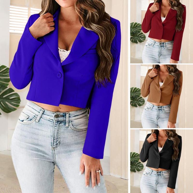 Women's Suits Long Sleeve Notched Collar Women Blazer Solid Color Single Button Coat Loose Fit Lapel Short Suit Jacket Outerwear, Blue
Women's Suits Long Sleeve Notched Collar Women Blazer Solid Color Single Button Coat Loose Fit Lapel Short Suit Jacket Outerwear, Blue