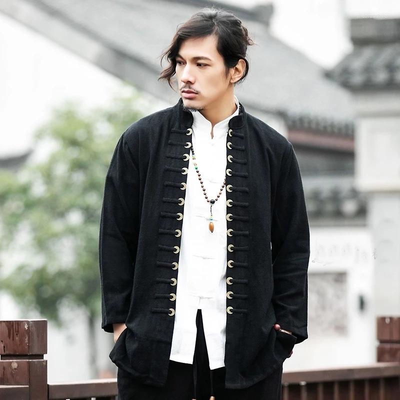 Men's Casual Shirts Aransue 2022 Chinese Style Men's Cardigan Top Wholesale Copper Coin Buckle Leisure Retro Shirt Outwear, Black
Men's Casual Shirts Aransue 2022 Chinese Style Men's Cardigan Top Wholesale Copper Coin Buckle Leisure Retro Shirt Outwear, Black