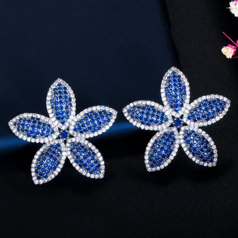 Stud Earrings ThreeGraces Korean Style Blue Cubic Zirocnia Big Flower Shape For Women Wedding Engagement Fashion Jewelry ER380
Stud Earrings ThreeGraces Korean Style Blue Cubic Zirocnia Big Flower Shape For Women Wedding Engagement Fashion Jewelry ER380