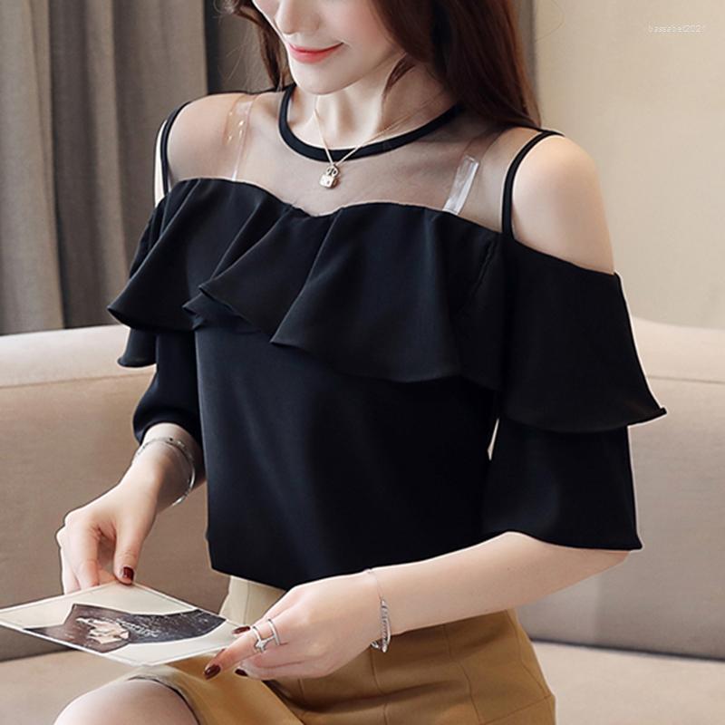 Women' Blouses Women Blouse 2022 Fashion Top Lace Chiffon Stitching Female Short Sleeve Elegant Ladies Clothing, Black
Women' Blouses Women Blouse 2022 Fashion Top Lace Chiffon Stitching Female Short Sleeve Elegant Ladies Clothing, Black