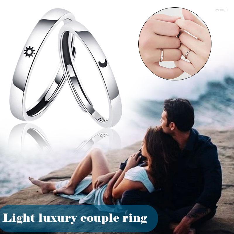 Wedding Rings 2 Pcs Promise Ring Set Sun And Moon Style Silver Plating Band Gift For Couple Boyfriend Girlfriend HSJ88
Wedding Rings 2 Pcs Promise Ring Set Sun And Moon Style Silver Plating Band Gift For Couple Boyfriend Girlfriend HSJ88