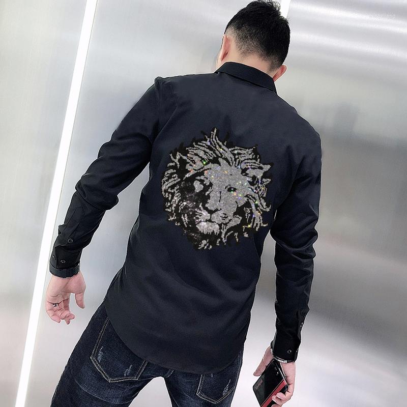 Men's Casual Shirts Fall Fashion Men's T-Shirt Exquisite Rhinestone Slim Long-Sleeved Simple Tops Quality Cotton, As shown asian size
Men's Casual Shirts Fall Fashion Men's T-Shirt Exquisite Rhinestone Slim Long-Sleeved Simple Tops Quality Cotton, As shown asian size