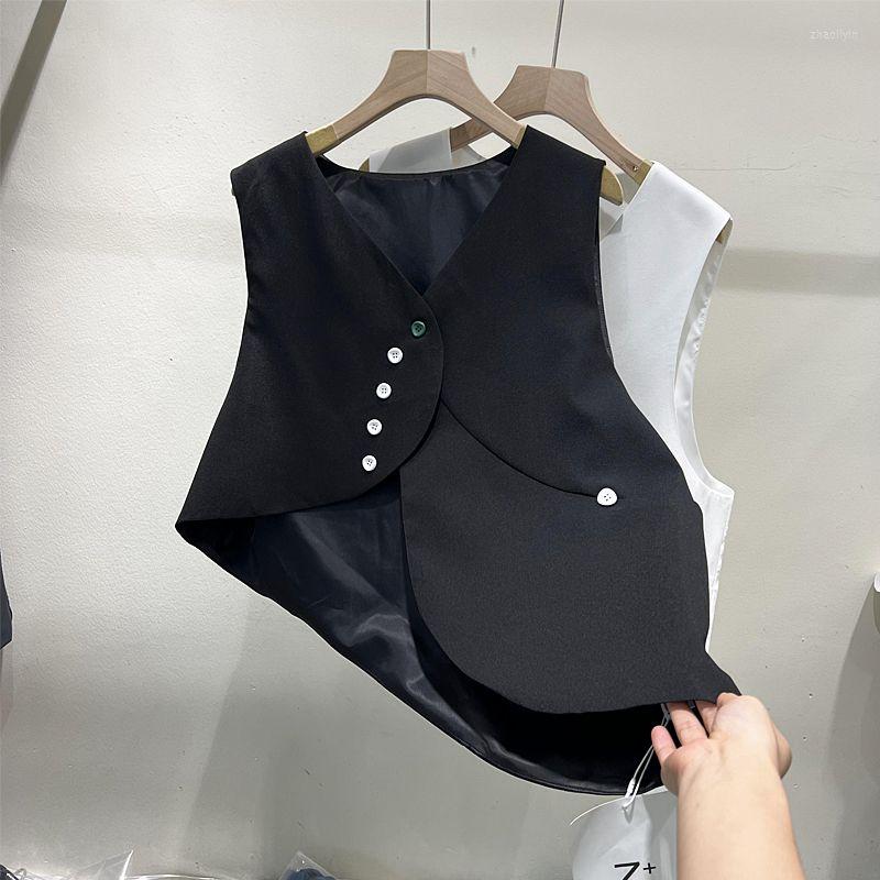 Women' Vests 2022 Summer Women Casual Suits Asymmetrical Sets Solid V-Neck Coats And Shorts Female Sweet Street Suit Clothing T114, Black
Women' Vests 2022 Summer Women Casual Suits Asymmetrical Sets Solid V-Neck Coats And Shorts Female Sweet Street Suit Clothing T114, Black