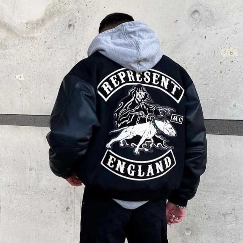 Coat Jacket Men Unisex Repre Baseball Uniform Sent Designer Black Five Limited Evil Dog Embroidery Leather Sleeve High Street Brand Winter C F2HG
Coat Jacket Men Unisex Repre Baseball Uniform Sent Designer Black Five Limited Evil Dog Embroidery Leather Sleeve High Street Brand Winter C F2HG