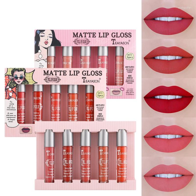 Lip Gloss 5 Pcs Matte Velvet Liquid Lipstick Kit Waterproof Long Lasting Makeup Non-stick Cup Tint Cosmetic
Lip Gloss 5 Pcs Matte Velvet Liquid Lipstick Kit Waterproof Long Lasting Makeup Non-stick Cup Tint Cosmetic