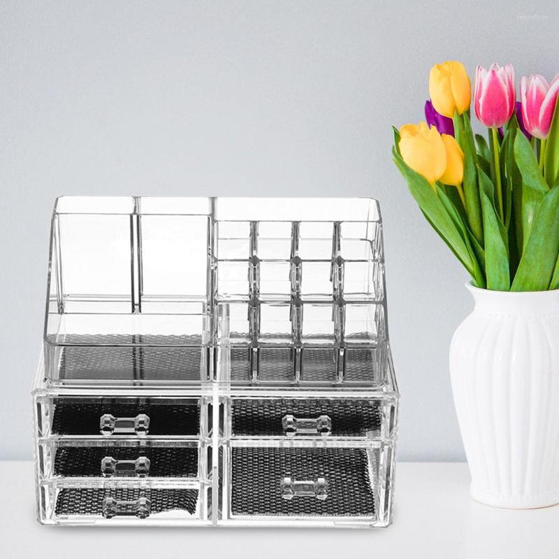 Cosmetic Bags Transparent Acrylic Box Makeup Jewelry Display Storage Case Desktop Lipstick Organizer 5 Drawers, As shown
Cosmetic Bags Transparent Acrylic Box Makeup Jewelry Display Storage Case Desktop Lipstick Organizer 5 Drawers, As shown
