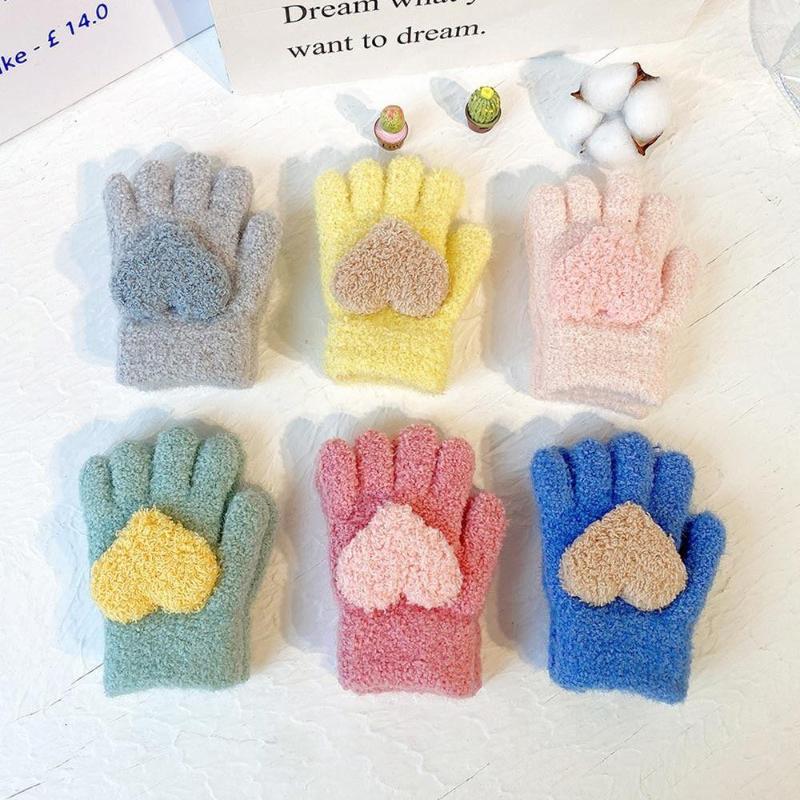 Hair Accessories 1-3 Years Baby Winter Warm Glove Solid Color Love Mittens Full Fingers Gloves Thickened Five Finger For Lovely Boys Girls, Blue
Hair Accessories 1-3 Years Baby Winter Warm Glove Solid Color Love Mittens Full Fingers Gloves Thickened Five Finger For Lovely Boys Girls, Blue