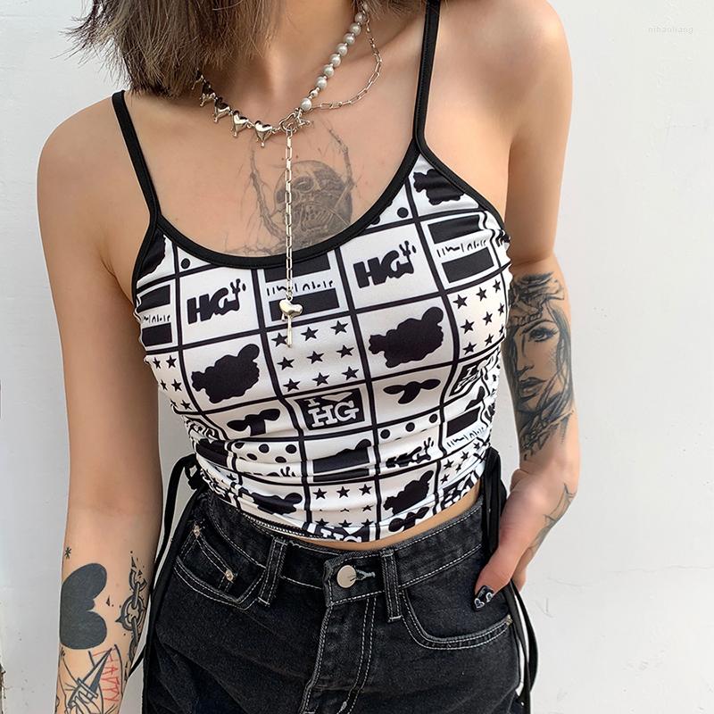 Women' Tanks Ruched Crop Cami Tops Cute Carton Graphic Spaghetti Strap Side Drawstring Tank, Black
Women' Tanks Ruched Crop Cami Tops Cute Carton Graphic Spaghetti Strap Side Drawstring Tank, Black