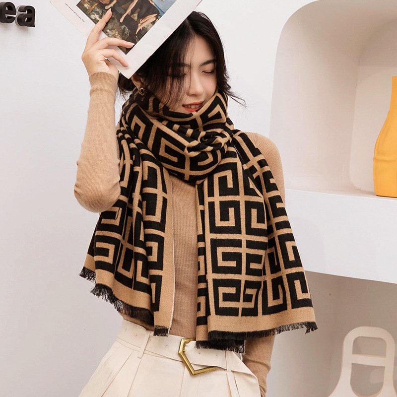 Scarves Winter Scarf Women's Luxury Brand Tippet Knitted Cashmere and Shawls Designer Warm Plaid Letter Jersey 221207
Scarves Winter Scarf Women's Luxury Brand Tippet Knitted Cashmere and Shawls Designer Warm Plaid Letter Jersey 221207