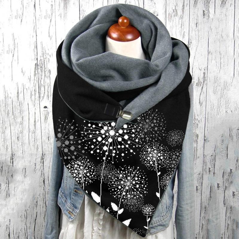 Scarves Universal Autumn Winter Warm Scarf Flower Prints Elegant Double Layer Buckle Soft Fashion Chiffon Bossom Girls
Scarves Universal Autumn Winter Warm Scarf Flower Prints Elegant Double Layer Buckle Soft Fashion Chiffon Bossom Girls