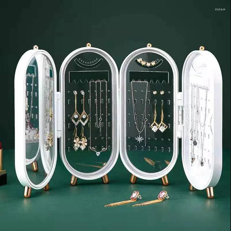 Jewelry Pouches Box Plastic Storage Organizer Earrings Stand Bracelet Necklace Display Foldable Portable 4 Doors 240 Holes 
Jewelry Pouches Box Plastic Storage Organizer Earrings Stand Bracelet Necklace Display Foldable Portable 4 Doors 240 Holes