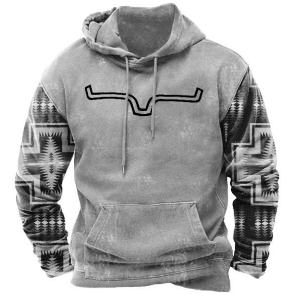 Mens Hoodies Sweatshirts Vintage Winter Clothing Loose Casual American Western Cowboy Costume Mans Sweatshirt Streetwear Oversized Hoodie 221207