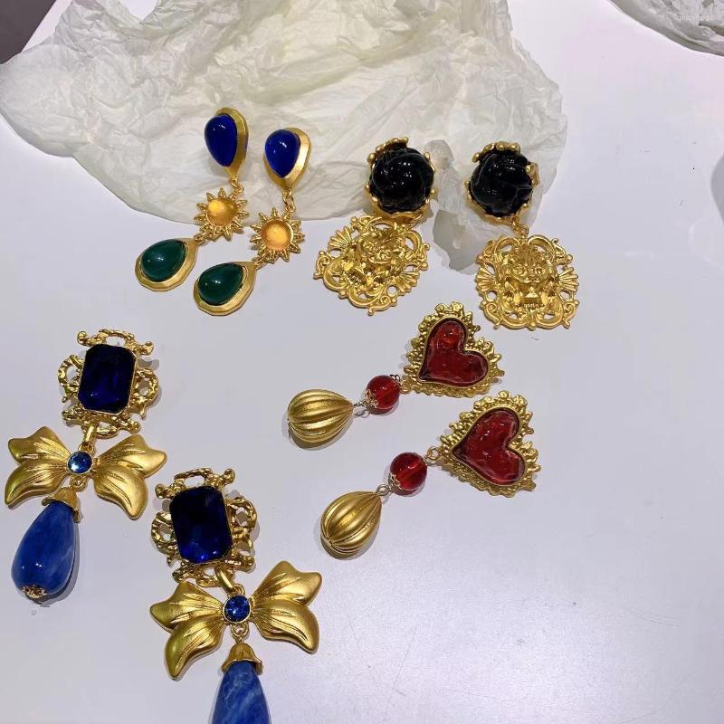 Dangle Earrings Vintage Heart Bowknot Blue Metal Baroque Gold Plated Resin Colorful Treasure Imitation Pearl Silver Needle
Dangle Earrings Vintage Heart Bowknot Blue Metal Baroque Gold Plated Resin Colorful Treasure Imitation Pearl Silver Needle
