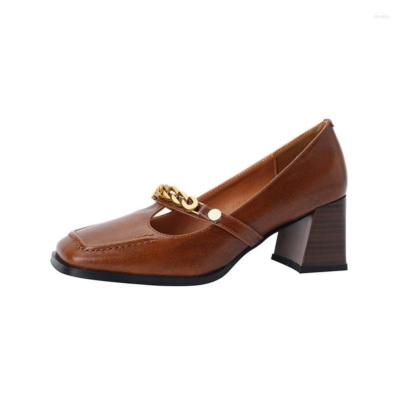 Dress Shoes Spring French Vintage Metal Chain Leather Ladies High Heels 2022, Black
Dress Shoes Spring French Vintage Metal Chain Leather Ladies High Heels 2022, Black