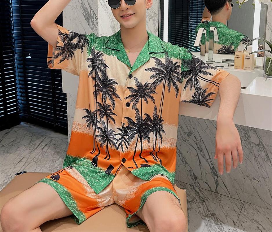 Men's Sleepwear PICKBIRD Summer Ice Silk Pajamas Men's Star With The Same High-quality Thin Section Simulation Home Clothes, 8433
Men's Sleepwear PICKBIRD Summer Ice Silk Pajamas Men's Star With The Same High-quality Thin Section Simulation Home Clothes, 8433