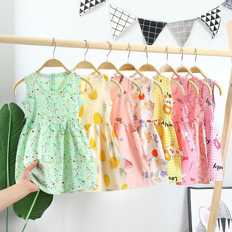 Girl Dresses 1-6 Years Baby Girls Sleeveless Princess Summer Kids Floral Printed Dress Pure Cotton Children Clothing, Wh
Girl Dresses 1-6 Years Baby Girls Sleeveless Princess Summer Kids Floral Printed Dress Pure Cotton Children Clothing, Wh