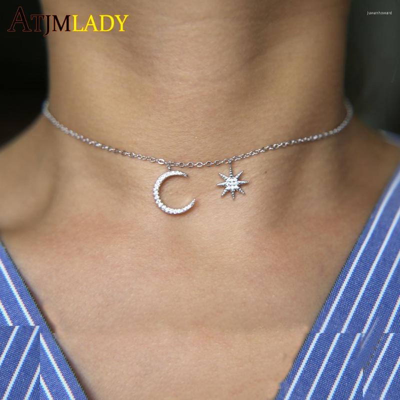 Choker High Quality Fashion Trendy Jewelry Sparking Cz Paved Moon Star Necklace For Women Girl Wedding
Choker High Quality Fashion Trendy Jewelry Sparking Cz Paved Moon Star Necklace For Women Girl Wedding