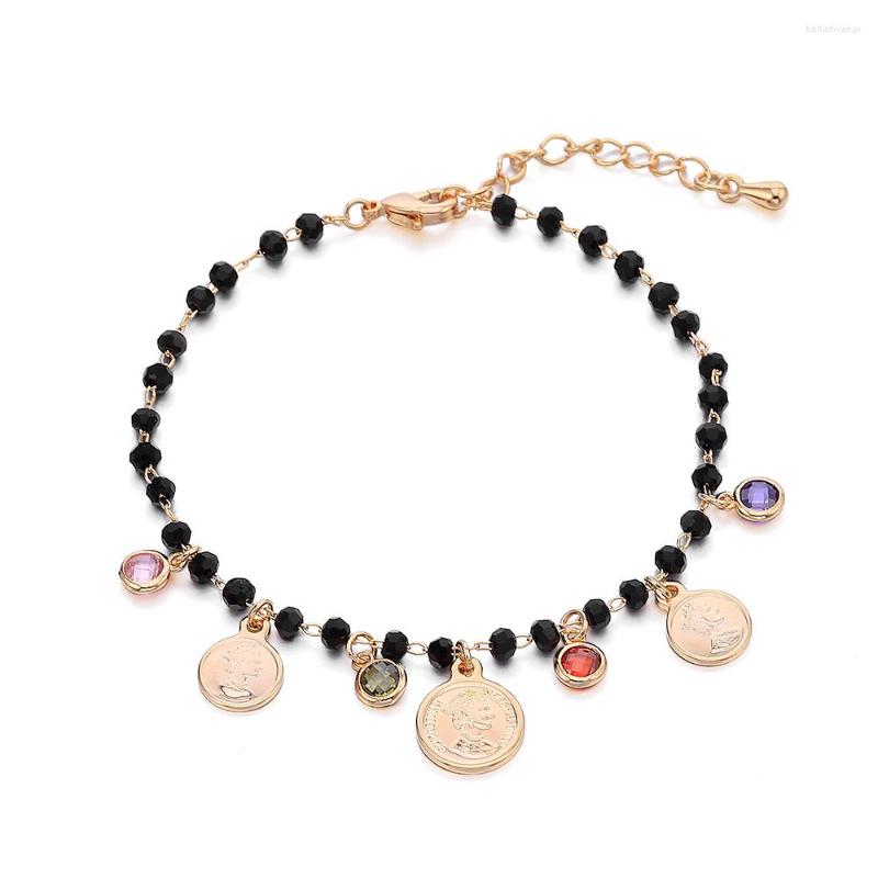 Charm Bracelets Bohemia Coins Bracelet Colorful CZ Zircon Crystal Beaded Chain Round Queen Portrait For Women Trendy Jewelry
Charm Bracelets Bohemia Coins Bracelet Colorful CZ Zircon Crystal Beaded Chain Round Queen Portrait For Women Trendy Jewelry