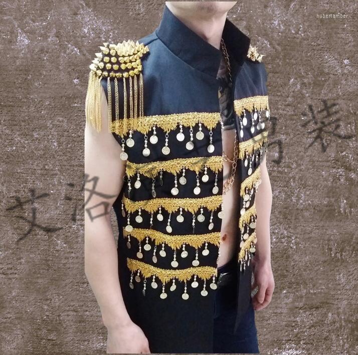Men' Vests Nightclub Male Singers Perform Costume Personality Rock Vest Men' Bar Dj Jacket Stage Outerwear Costumes -xxxl, Black
Men' Vests Nightclub Male Singers Perform Costume Personality Rock Vest Men' Bar Dj Jacket Stage Outerwear Costumes -xxxl, Black