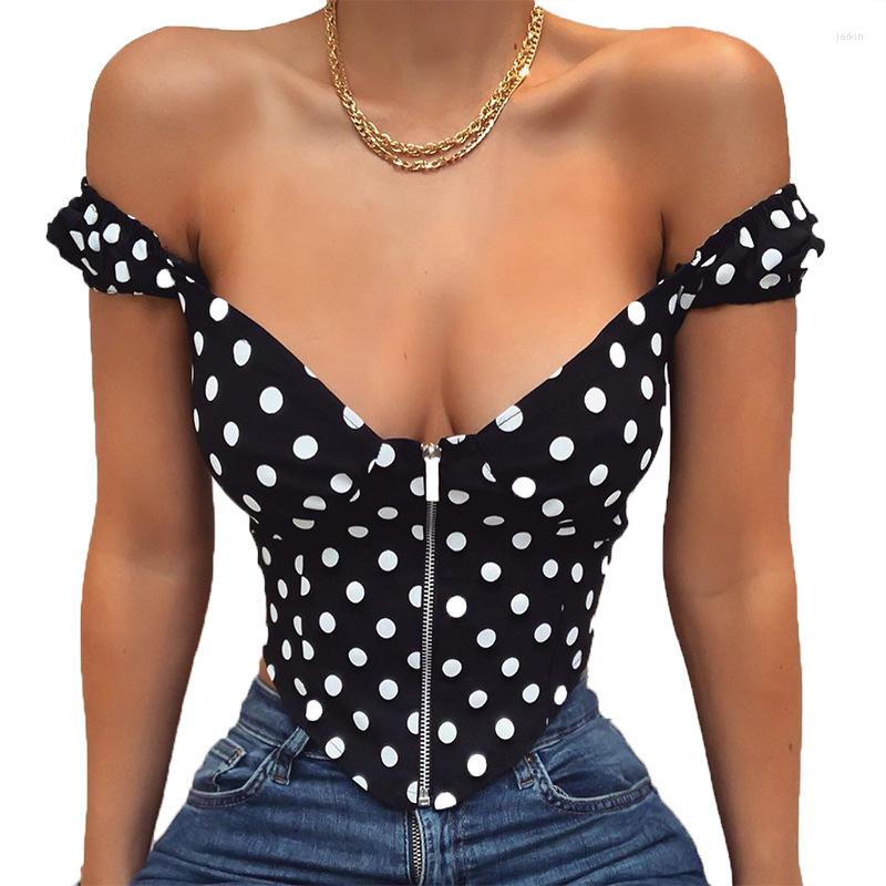 Women' Tanks Sexy Crop Top Women Polka Dot Bandage Zipper V Neck Vest Elegant Ladies Party Club Tee OL Tunique Femme Dames Streetwear, Black
Women' Tanks Sexy Crop Top Women Polka Dot Bandage Zipper V Neck Vest Elegant Ladies Party Club Tee OL Tunique Femme Dames Streetwear, Black
