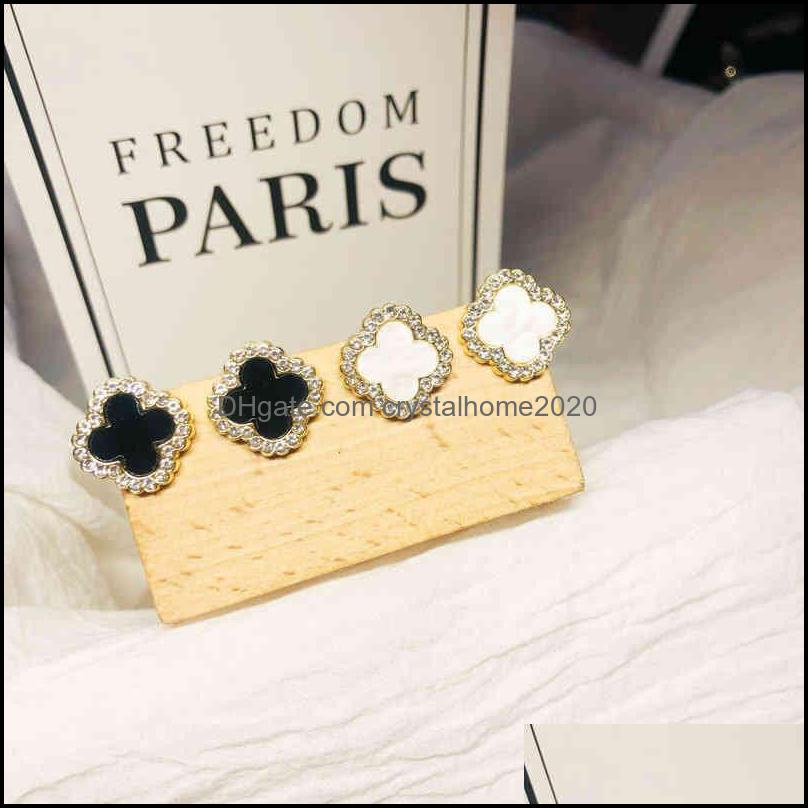 Stud Yuheng Simple Four Leaf Clover Earrings Temperament Highend Real Gold Diamond Womens Highquality Minority Drop Delivery Jewelry Otnum
Stud Yuheng Simple Four Leaf Clover Earrings Temperament Highend Real Gold Diamond Womens Highquality Minority Drop Delivery Jewelry Otnum
