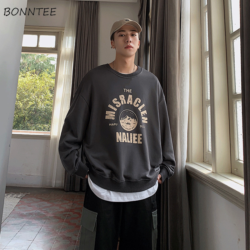 Mens Hoodies Sweatshirts Plus Size 3XL Men No Hat Oneck Letter Printed Korean Style Casual Allmatch Teens Loose Trendy Warm Couples 221207, Light gray
Mens Hoodies Sweatshirts Plus Size 3XL Men No Hat Oneck Letter Printed Korean Style Casual Allmatch Teens Loose Trendy Warm Couples 221207, Light gray