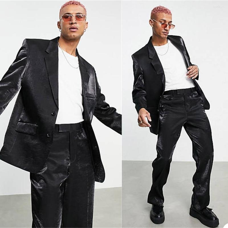 Men's Suits Shiny Satin Men 2 Pieces Modern Printed Custom Made Handsome Black Fit Slim Formal Casual Coat Pant, Blue
Men's Suits Shiny Satin Men 2 Pieces Modern Printed Custom Made Handsome Black Fit Slim Formal Casual Coat Pant, Blue