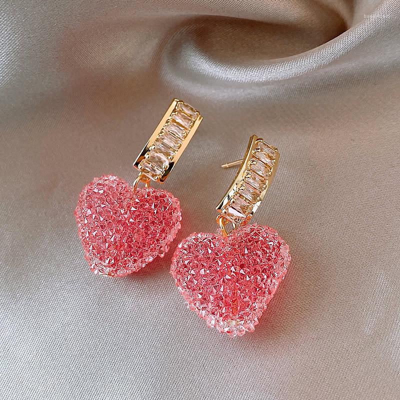Dangle Earrings 2022 Arrival Trendy Lovely Pink Heart For Women Fashion Cute Sweet Crystal Jewelry Girl Gifts
Dangle Earrings 2022 Arrival Trendy Lovely Pink Heart For Women Fashion Cute Sweet Crystal Jewelry Girl Gifts