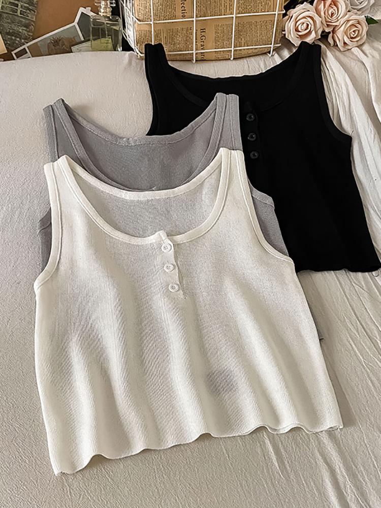 Women's Tanks HELIAR Women Button-up Plain Crop Tops 2022 Summer Sleeveless Knitted Camisole Sexy Female Basic, White
Women's Tanks HELIAR Women Button-up Plain Crop Tops 2022 Summer Sleeveless Knitted Camisole Sexy Female Basic, White