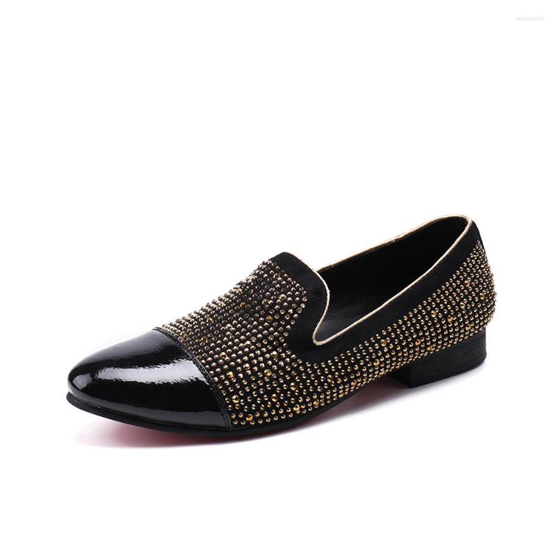 Dress Shoes Men Loafers Water Drill Slip-on Personality Men's Leather Flat Bottom Low Top Fashion Casual, Picture shown
Dress Shoes Men Loafers Water Drill Slip-on Personality Men's Leather Flat Bottom Low Top Fashion Casual, Picture shown