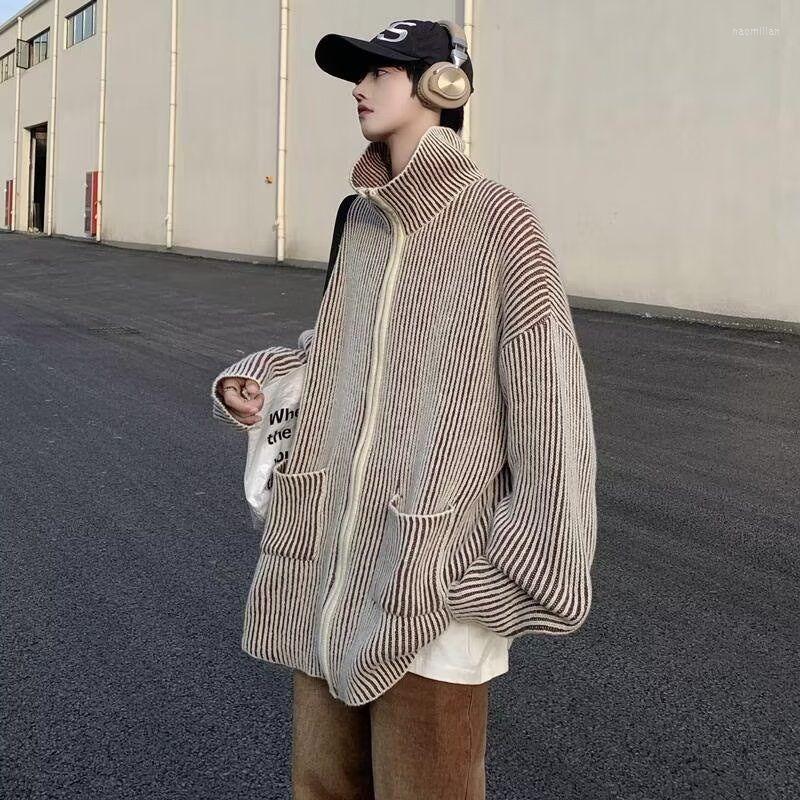 Women' Knits Korea Cardigan Sweater Winter Hip Hop Men' Coat Streetwear Casual Harajuku Zipper Tops Turn Down Collar Couple Cardigans, Brown
Women' Knits Korea Cardigan Sweater Winter Hip Hop Men' Coat Streetwear Casual Harajuku Zipper Tops Turn Down Collar Couple Cardigans, Brown