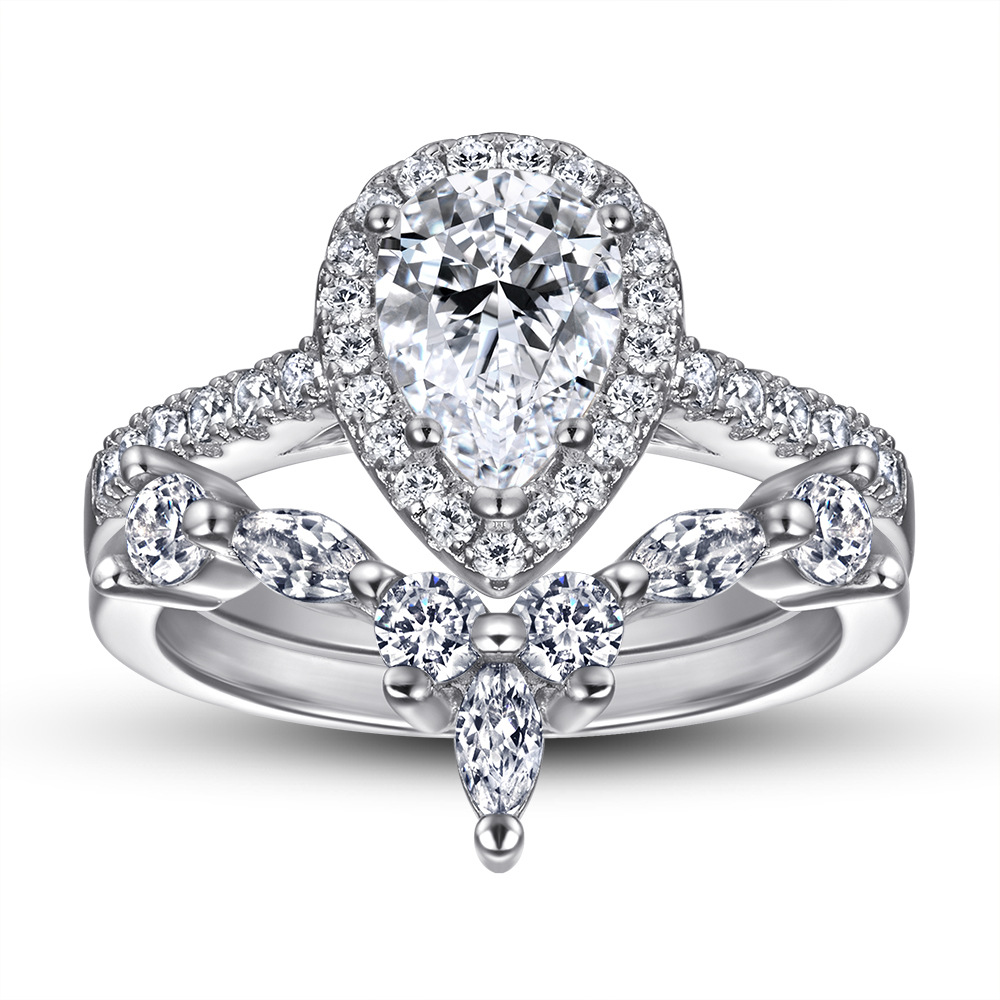 Wedding Accessories Pure Silver Engagement Rings 2PCS/Set Fadeless Couple Round Diamonds Birdal Ring Proposal Ring No Fading Ladies Jewelry TL-471
Wedding Accessories Pure Silver Engagement Rings 2PCS/Set Fadeless Couple Round Diamonds Birdal Ring Proposal Ring No Fading Ladies Jewelry TL-471