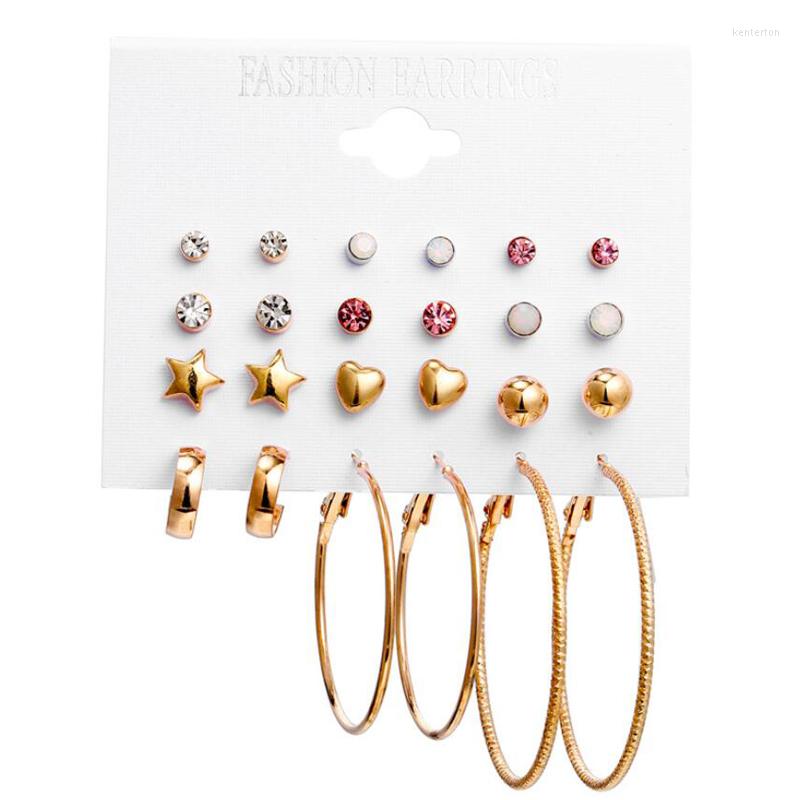 Stud Earrings 10sets/lot Fashion 12pairs/set Star Heart Shape Earring Alloy Jewelry For Women Accessories
Stud Earrings 10sets/lot Fashion 12pairs/set Star Heart Shape Earring Alloy Jewelry For Women Accessories