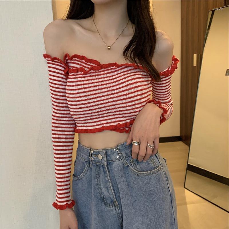 Women's Tanks Off Shoulder Tank Top Sexy Patchwork Design Cropped T-Shirt Knitting Bandage LongSleeve Tops For Women Erotic Streetwear, Beige
Women's Tanks Off Shoulder Tank Top Sexy Patchwork Design Cropped T-Shirt Knitting Bandage LongSleeve Tops For Women Erotic Streetwear, Beige
