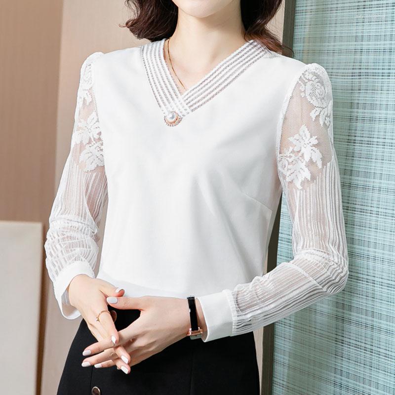 Women's Blouses White Lace Blouse Women V-Neck Casual 2022 Autumn Tops Button Long Sleeve Chiffon Shirt Woman Clothes Womens Shirts Blusas, Pink
Women's Blouses White Lace Blouse Women V-Neck Casual 2022 Autumn Tops Button Long Sleeve Chiffon Shirt Woman Clothes Womens Shirts Blusas, Pink