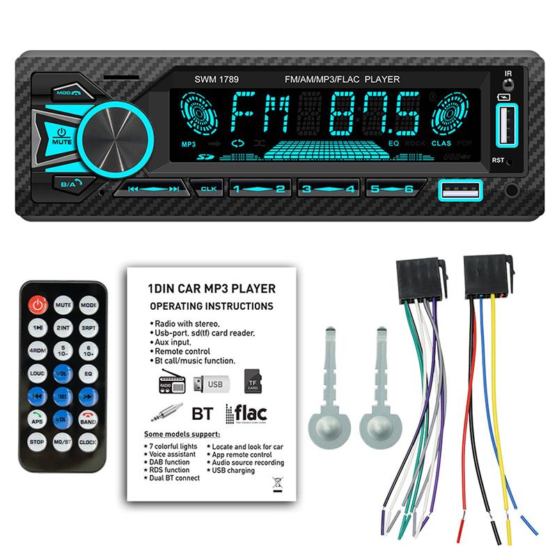 Car Stereo Bluetooth FM Radio Aux USB/TF Card MP3 Music Player Stereo Multimedia Player Auto Accessories