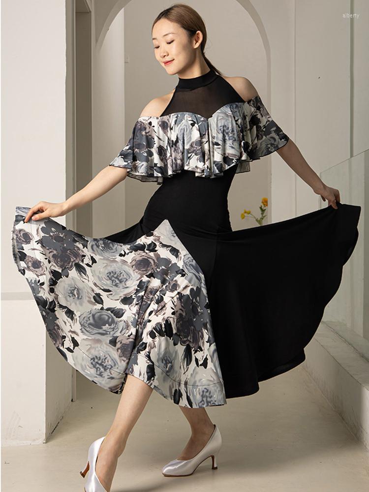 Stage Wear Ballroom Dance Performance Costume Halter Off-Shoulder Dress Fashion Women Tango Standard Waltz Dancing Clothes YS2225, Style a
Stage Wear Ballroom Dance Performance Costume Halter Off-Shoulder Dress Fashion Women Tango Standard Waltz Dancing Clothes YS2225, Style a