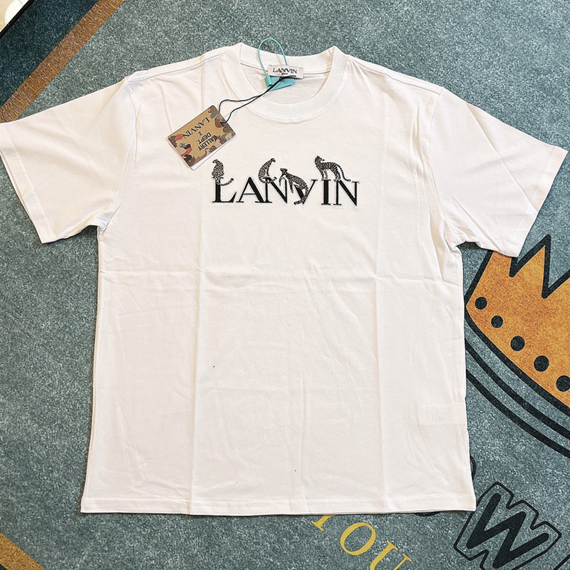 Lanvin Luxury Designer Mens White T Shirt High Street Tiger And Letter Embroidery Tees Fashion Brand T shirts Summer Tops Size S
Lanvin Luxury Designer Mens White T Shirt High Street Tiger And Letter Embroidery Tees Fashion Brand T shirts Summer Tops Size S
