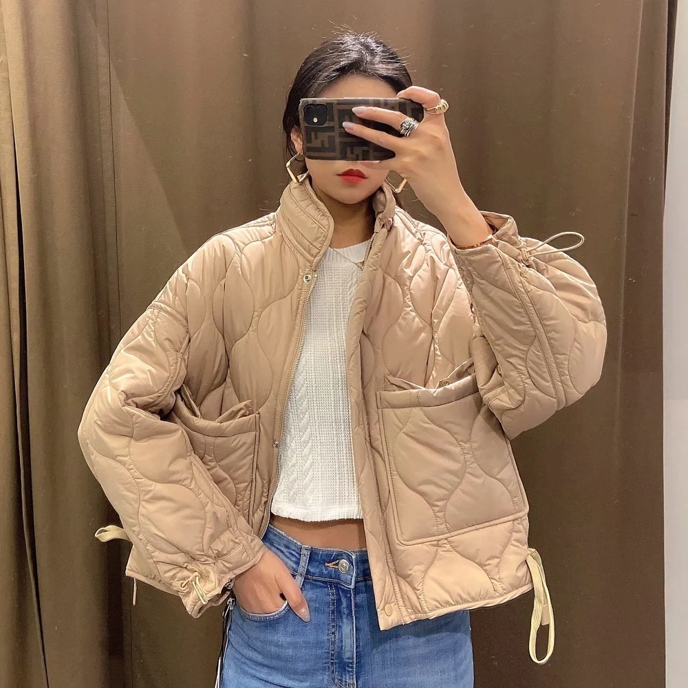 Women' Down Parkas Women Winter Fashion Pocket With Drawstring Warm Cotton Coat Vintage Long Sleeve zipper za Female Outerwear Chic Tops 221207, Beige
Women' Down Parkas Women Winter Fashion Pocket With Drawstring Warm Cotton Coat Vintage Long Sleeve zipper za Female Outerwear Chic Tops 221207, Beige