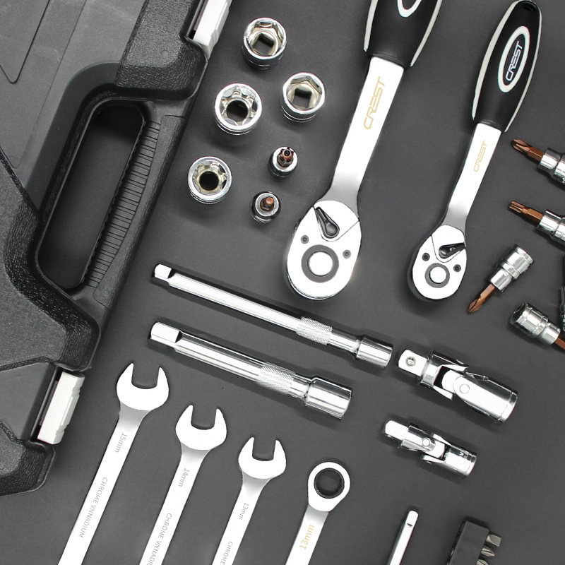 Other Hand Tools Car Repair Tool Set Mechanical Box 1 4 inch Socket Wrench Ratchet Screwdriver Kit Multi function 221207