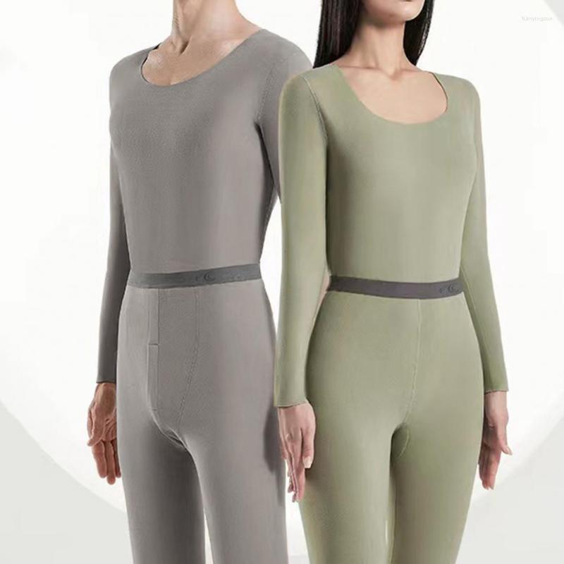 Men's Thermal Underwear 2Pcs/Set Women Couple Top Pants Stretch U Neck Solid Color Skinny Coldproof Winter Set For Daily Wea, Black
Men's Thermal Underwear 2Pcs/Set Women Couple Top Pants Stretch U Neck Solid Color Skinny Coldproof Winter Set For Daily Wea, Black