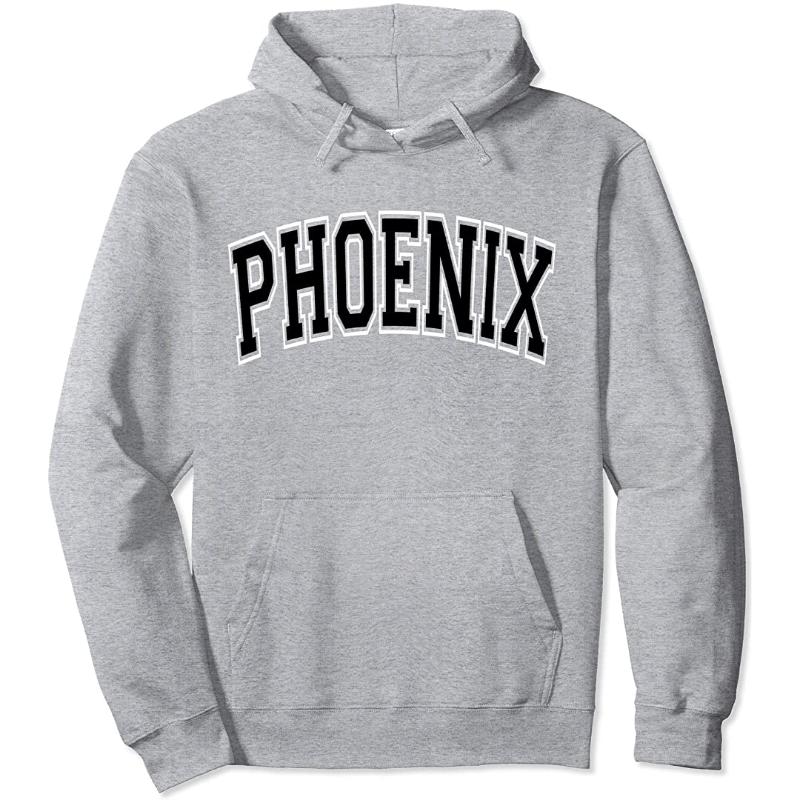 Men' Hoodies & Sweatshirts Phoenix AZ Arizona Varsity Style Black Text Pullover Hoodie
Men' Hoodies & Sweatshirts Phoenix AZ Arizona Varsity Style Black Text Pullover Hoodie