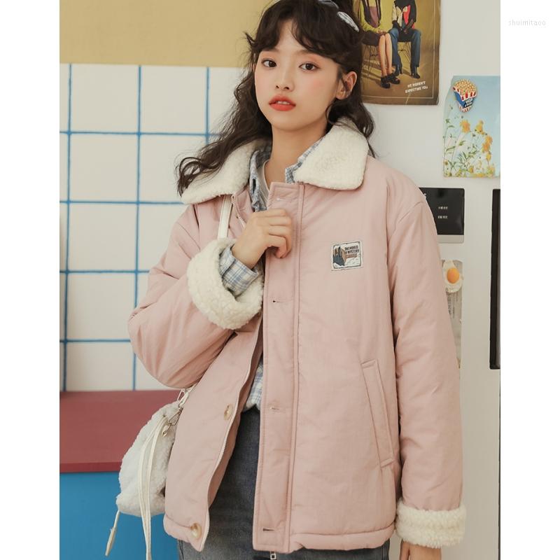 Women's Down Women Pink Jacket Coat Lambhair Korean Fashion Waterproof Thickening Warm Winter Duck Feather Cotton Female Outwear, Blue
Women's Down Women Pink Jacket Coat Lambhair Korean Fashion Waterproof Thickening Warm Winter Duck Feather Cotton Female Outwear, Blue